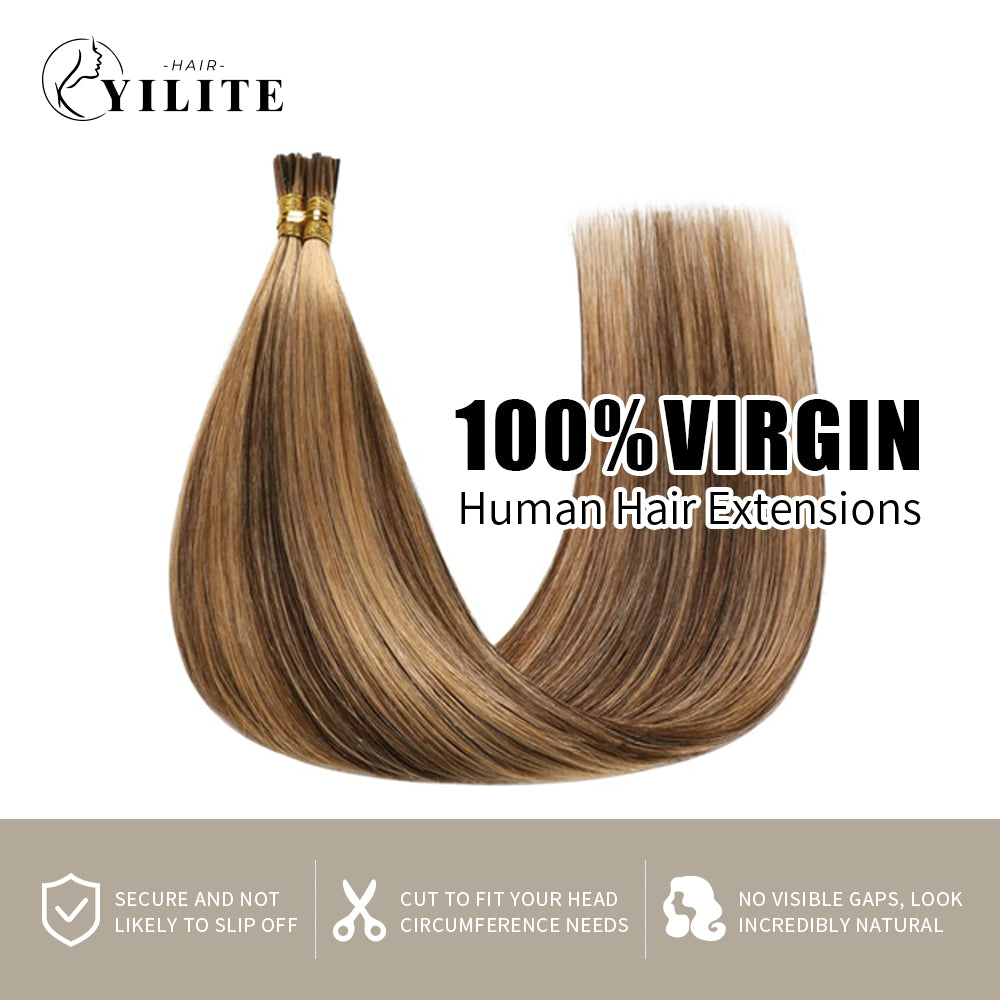 (#P4/27) Caramel Blonde Balayage I Tip Extensions I Tip Extensions 100% Virgin Human Hair 