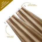 YiliteVip (#P6/613) Chestnut Brown Balayage Mini Tape In Hair Extensions 20Pcs