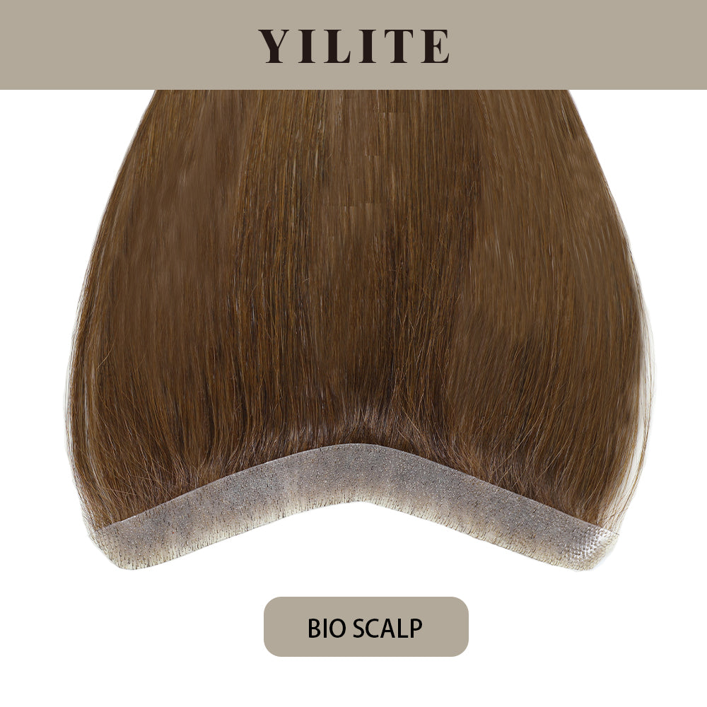 Bio Scalp invisible seamless hair patch with skin-like base (#4 Dark Brown)