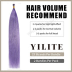 Rose Purple I Tip Extensions with Hair Volume Recommend 