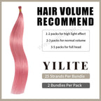 Hot Pink I Tip Extensions with Hair Volume Recommend 