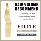 (#613) Bleach Blonde I Tip Extensions with Hair Volume Recommend 
