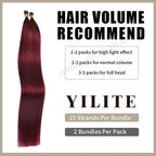 (#99J) Burgundy I Tip Extensions with Hair Volume Recommend 