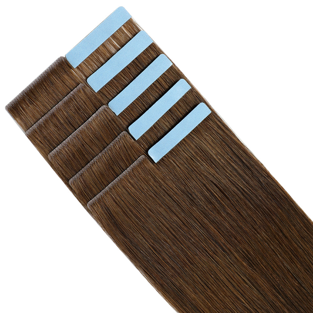 YiliteVip (#4) Chocolate Brown Invisible Tape In Extensions 20Pcs