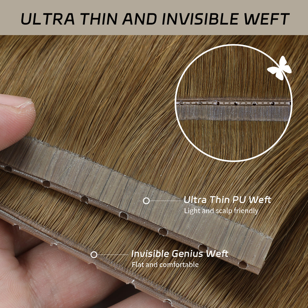 YiliteVip (#6) Chestnut Brown Butterfly Weft Hair Extensions