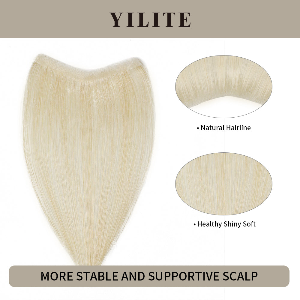 seamless hair patch with natural hairline and healthy, shiny, soft hair (#60)