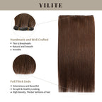 (#4) Chocolate Brown Genius Weft with Thin Handmade Top and Full Thick Ends