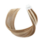 YiliteVip (#P8/60) Light Brown with Blonde Balayage Mini Tape In Hair Extensions 20Pcs