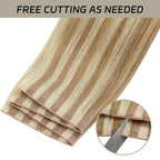 YiliteVip (#P18/613) Ash Blonde Highlights Butterfly Weft Hair Extensions