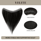 seamless hair patch with natural hairline and healthy, shiny, soft hair (#1）