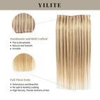 (#P18/613) Ash Blonde Highlights Genius Weft with Thin Handmade Top and Full Thick Ends