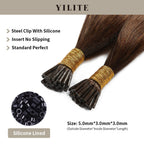 (#4) I Tip Extensions Shown with Silicone-Lined Beads for Illustration (5.0×3.0×3.0mm)