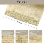 Details of (#613) Wire Extensions: Invisible Wire, 90° Rectangular Design, and 4 Clips 