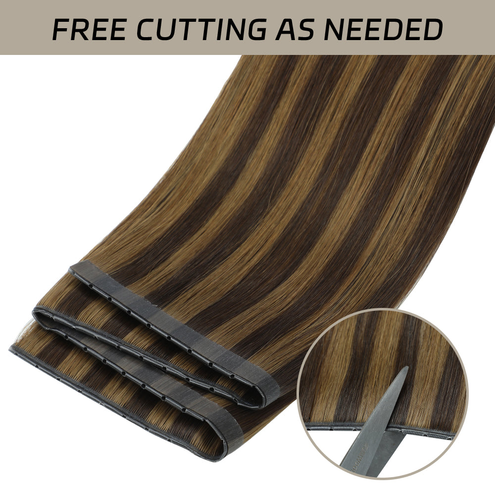 YiliteVip (#P2/6) Darkest Brown Chestnut Balayage Butterfly Weft Hair Extensions