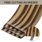 YiliteVip (#P4/27) Caramel Blonde Balayage Butterfly Weft Hair Extensions