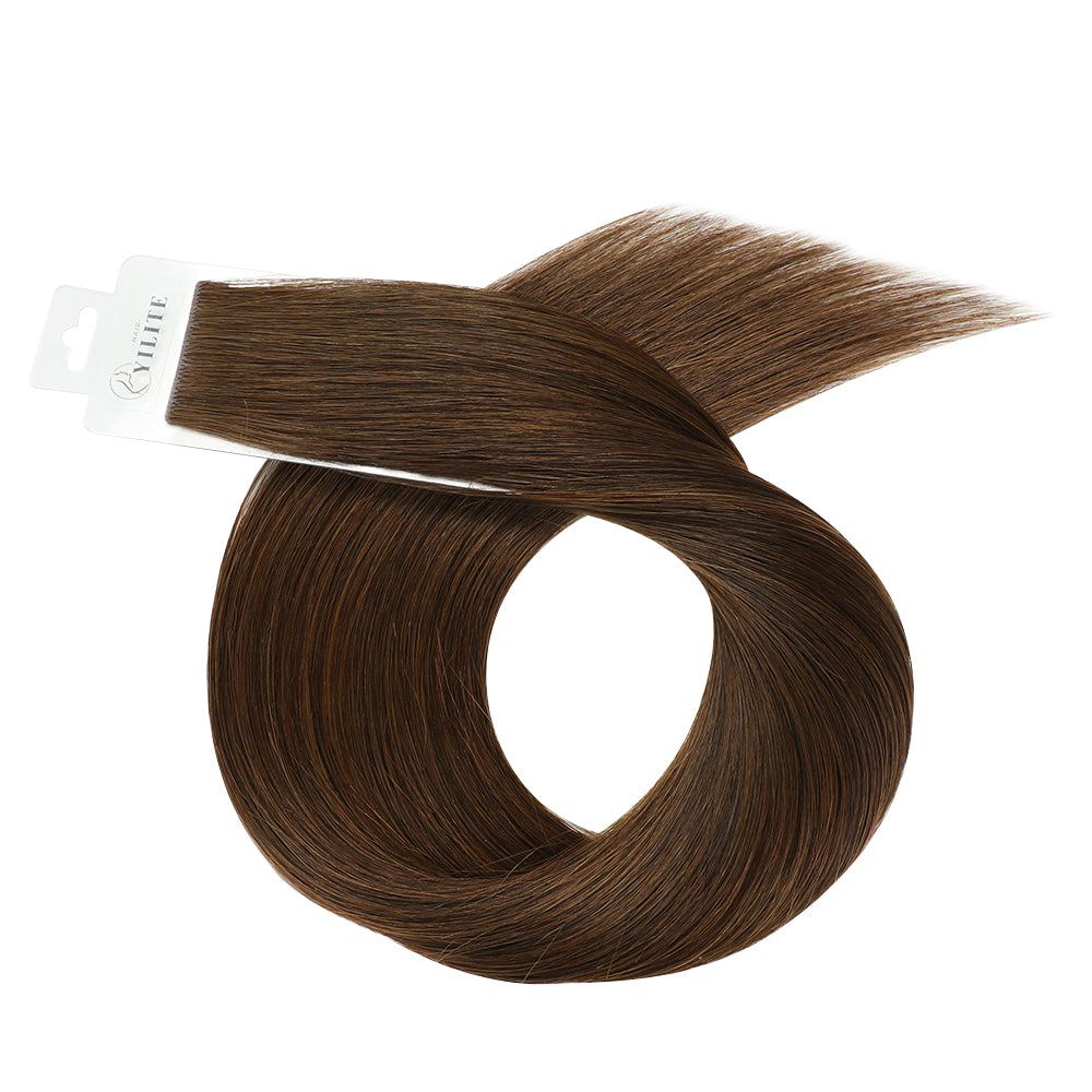 YiliteVip (#4) Chocolate Brown Invisible Tape In Extensions 20Pcs