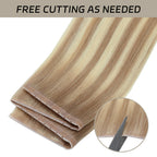 YiliteVip (#T18/P18/613) Ash Blonde Balayage Butterfly Weft Hair Extensions