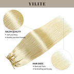 (#60) Platinum Blonde Classic Clip Ins with salon quality and hair ends 