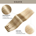 (#P18/613) Ash Blonde Highlights Classic Clip Ins with salon quality and hair ends 