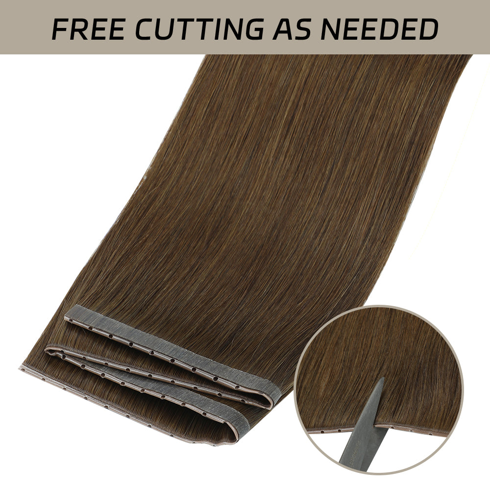 YiliteVip (#4) Chocolate Brown Butterfly Weft Hair Extensions