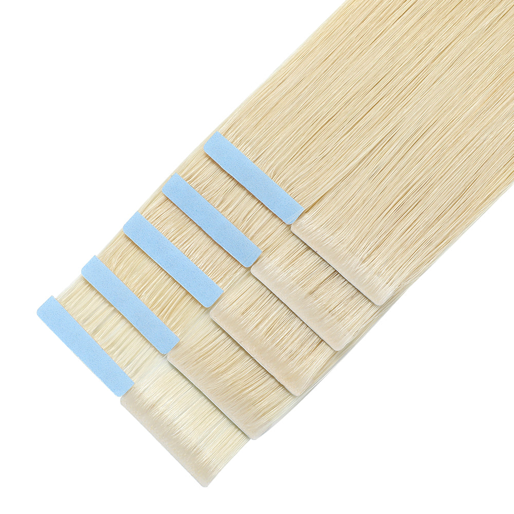 YiliteVip (#60) Platinum Blonde Invisible Tape In Extensions 20Pcs