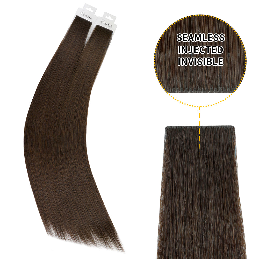 YiliteVip (#2) Darkest Brown Invisible Tape In Extensions 20Pcs