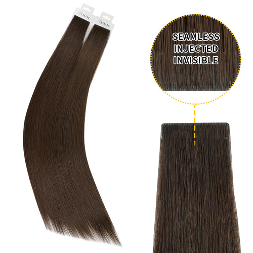 YiliteVip (#2) Darkest Brown Invisible Tape In Extensions 20Pcs