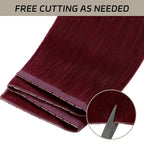 YiliteVip (#99J) Burgundy Butterfly Weft Hair Extensions
