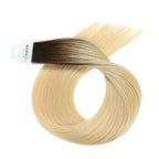 YiliteVip (#T2/60) Darkest Brown to Platinum Blonde Invisible Tape In Extensions 20Pcs