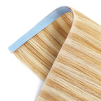 Zoomed View of (#P27/613) Strawberry Blonde Bleach Blonde Tape Weft Hair Extensions