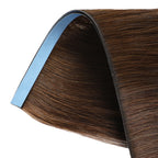 Zoomed View of (#4) Chocolate Brown Tape Weft Hair Extensions