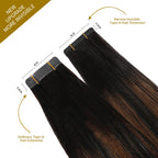 Comparison of Narrow Mini Tape In Hair Extensions vs Ordinary Tape In Extensions (#P1B/6/T1B)  