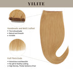Close-up of (#27) Strawberry Blonde Genius Weft, High-Density, Naturally Seamless