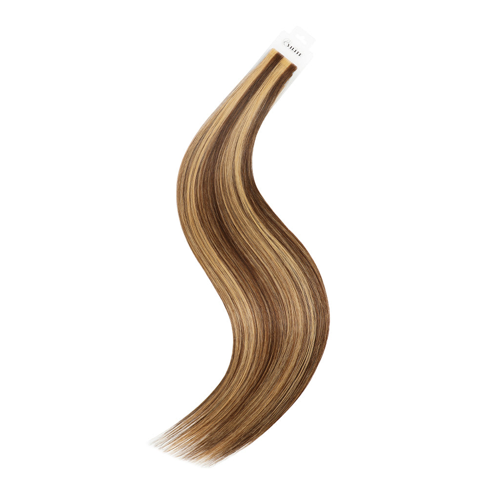 YiliteVip (#P4/27) Caramel Blonde Balayage Invisible Tape In Extensions 20Pcs