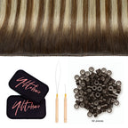 YiliteVip (#P6/613/T4) Brown to Blonde Balayage Butterfly Weft Hair Extensions