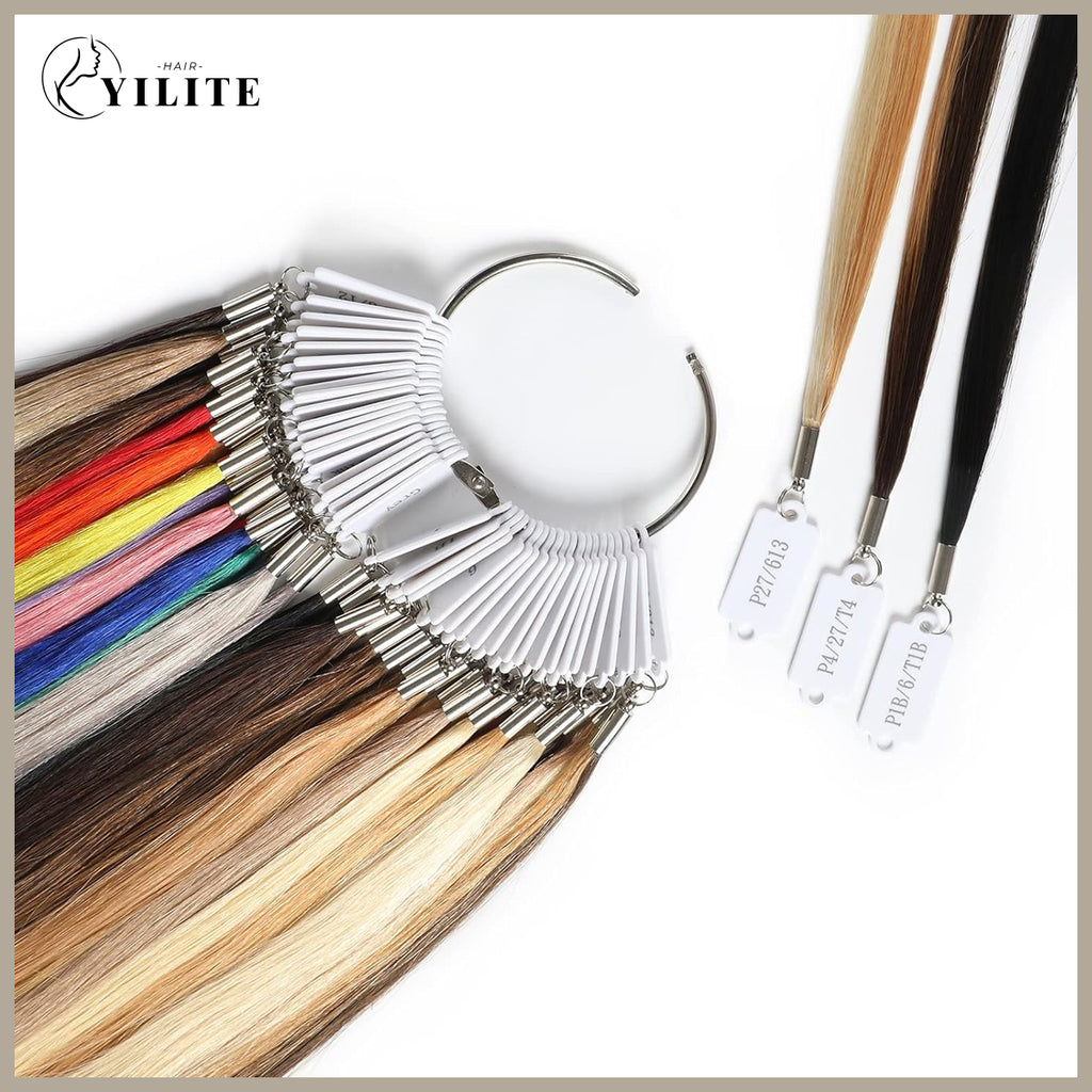 YiliteVip Hair Color Ring Real Human Hair 8 Inches 43 Shades