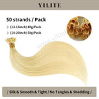 (#613) Bleach Blonde U Tip Hair Extensions 50 Strands Per Pack                   