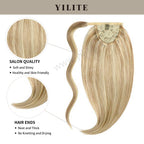 clip-in ponytail extension with salon quality and thick ends (#P18/613) 