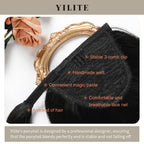 Close-Up Showing Details of (#1B) Natural Black Wrap Around Ponytail Extension