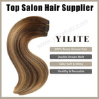 (#P4/27/T4) Sew In Weft: 100% Virgin Human Hair, Double Drawn, Shiny & Reusable