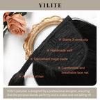 Close-Up Showing Details of (#1) Jet Black Wrap Around Ponytail Extension 
