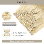 Close-up of (#613) Bleach Blonde Classic Clip Ins