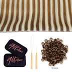 YiliteVip (#P8/60) Light Brown with Blonde Balayage Butterfly Weft Hair Extensions