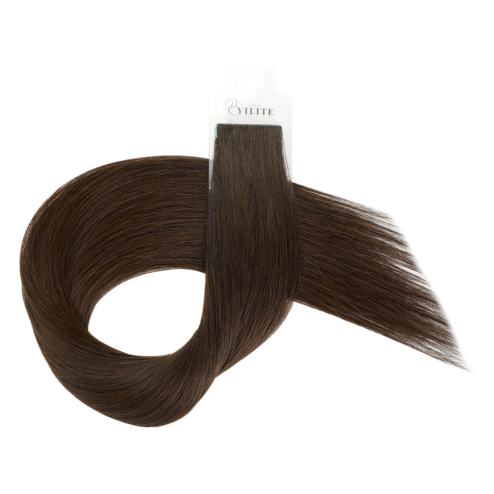 YiliteVip (#2) Darkest Brown Invisible Tape In Extensions 20Pcs