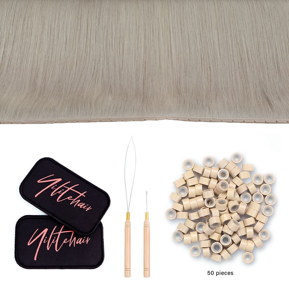 YiliteVip Silver Butterfly Weft Hair Extensions