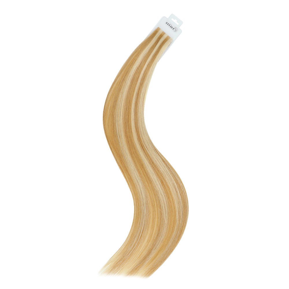 YiliteVip (#P27/613) Strawberry Blonde Bleach Blonde Invisible Tape In Extensions 20Pcs