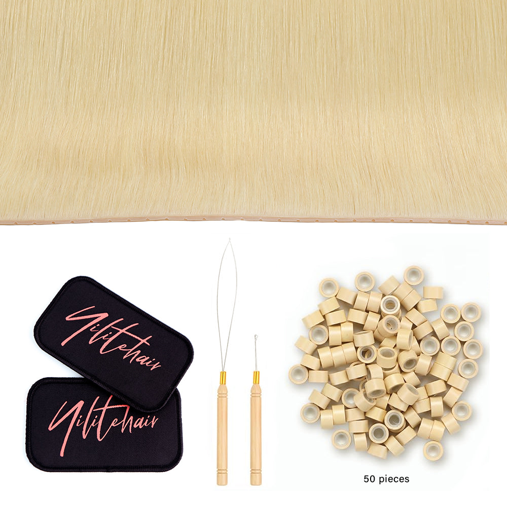 YiliteVip (#613) Bleach Blonde Butterfly Weft Hair Extensions