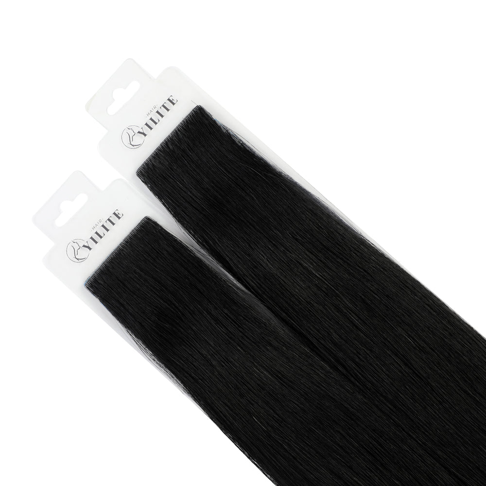 YiliteVip (#1) Jet Black Invisible Tape In Extensions 20Pcs