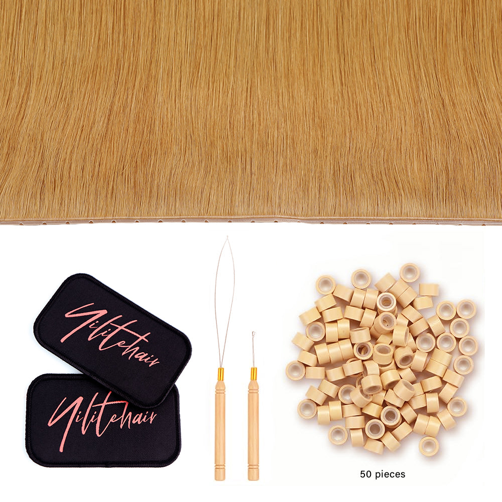 YiliteVip (#27) Strawberry Blonde Butterfly Weft Hair Extensions
