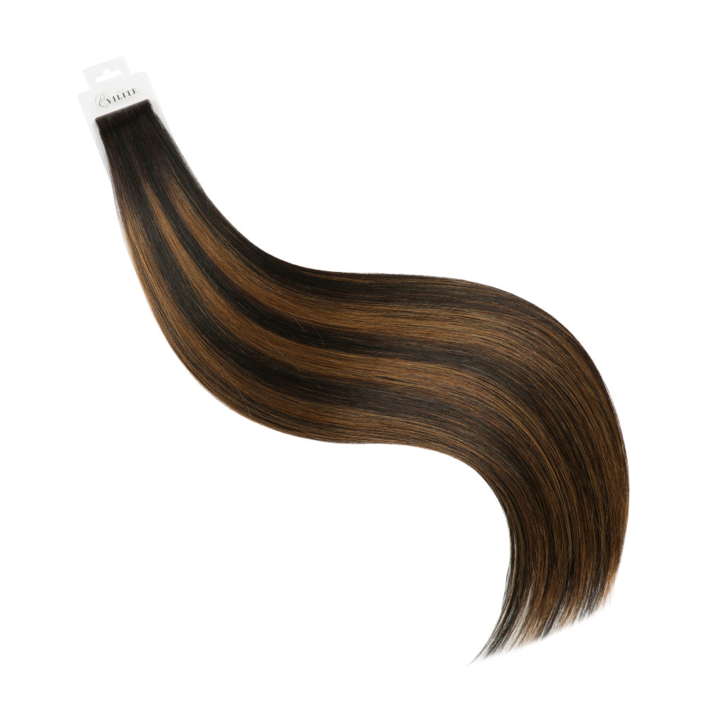 YiliteVip (#P1B/6/T1B) Natural Black Balayage Invisible Tape In Extensions 20Pcs
